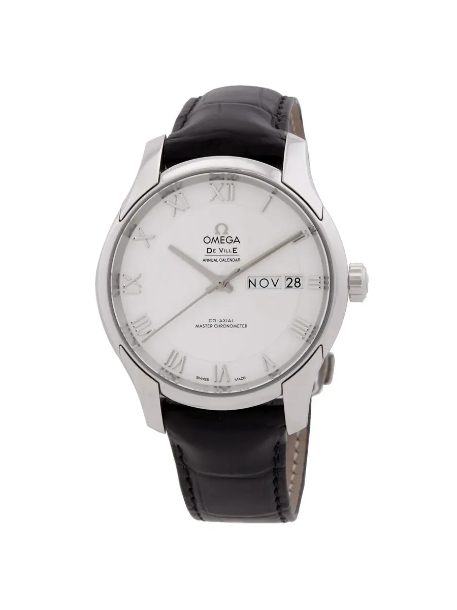 Мужские часы Omega De Ville Automatic с серебристым циферблатом 433.13.41.22.02.001