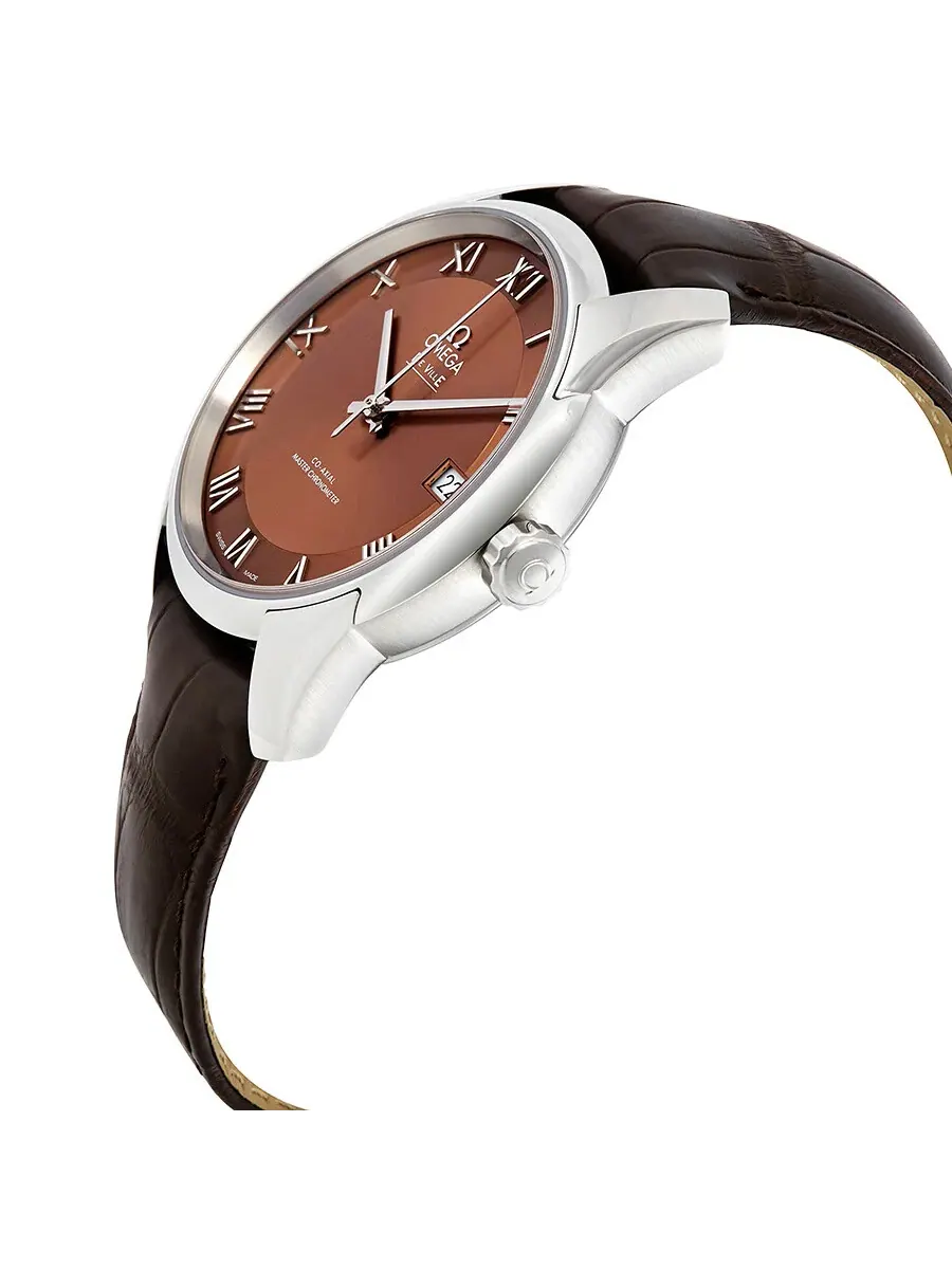 Мужские автоматические часы Omega De Ville Hour Vision с бронзовым циферблатом, модель 433.13.41.21.10.001