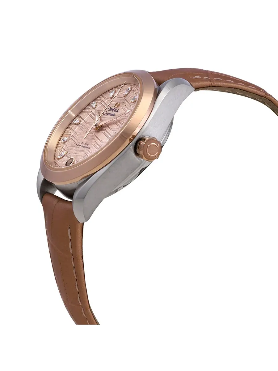 Женские часы Omega Seamaster Automatic Chronometer с серым циферблатом и бриллиантами 220.23.34.20.59.001, оттенок серый