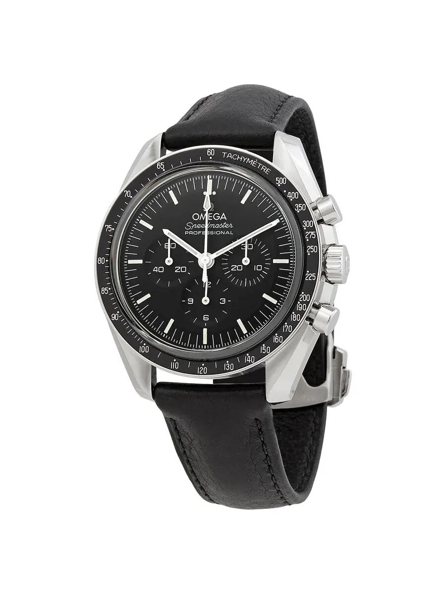 Мужские часы Omega Speedmaster Chronograph с ручным заводом и черным циферблатом, модель 31032425001002