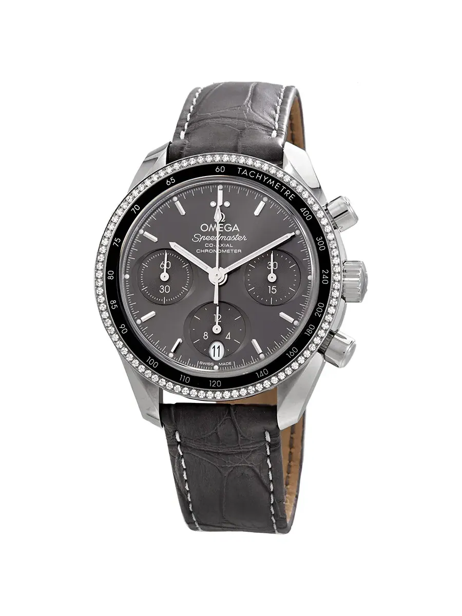 Часы унисекс Omega Speedmaster Automatic Chronograph с серым циферблатом 324.38.38.50.06.001