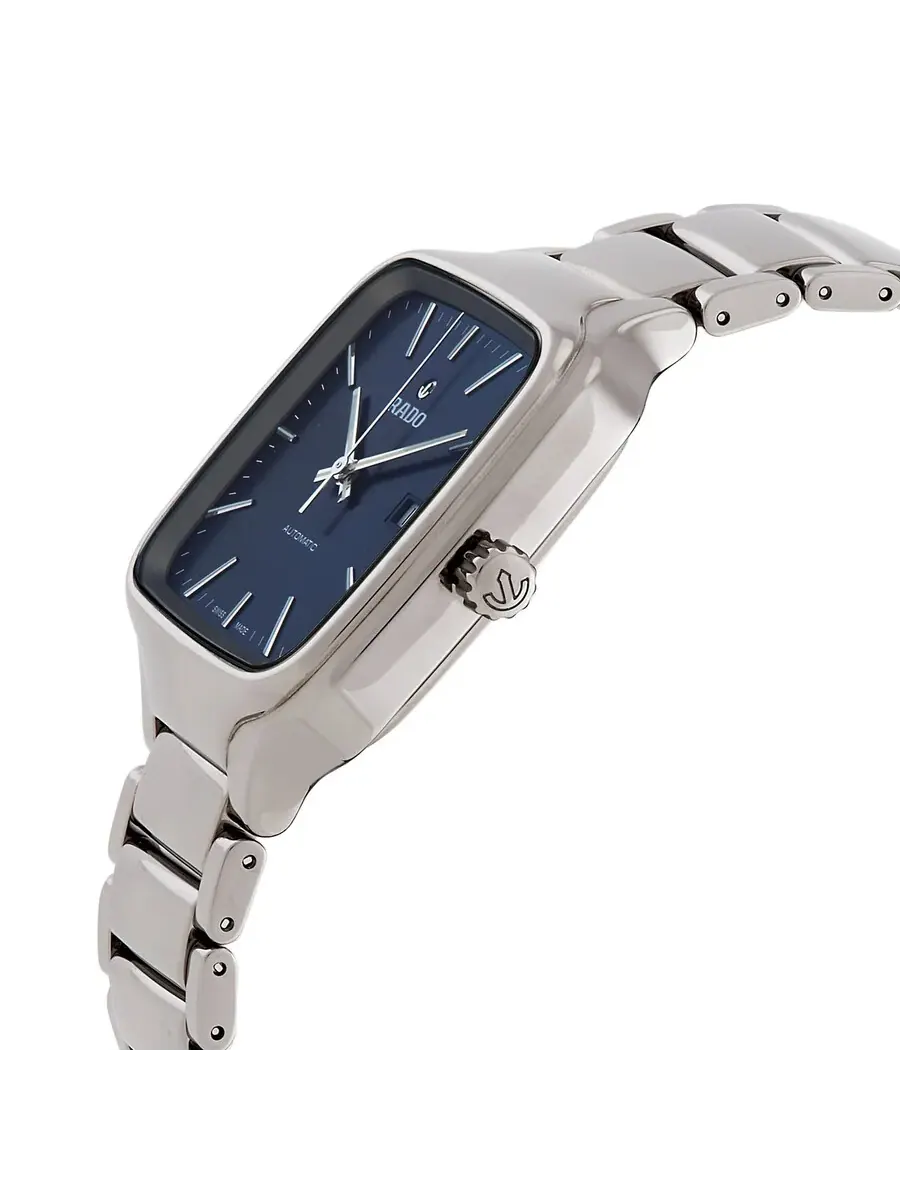 Открытая коробка - Часы Rado True Square Automatic с синим циферблатом унисекс R27077202 — изображение 2 из 3, оттенок серый
