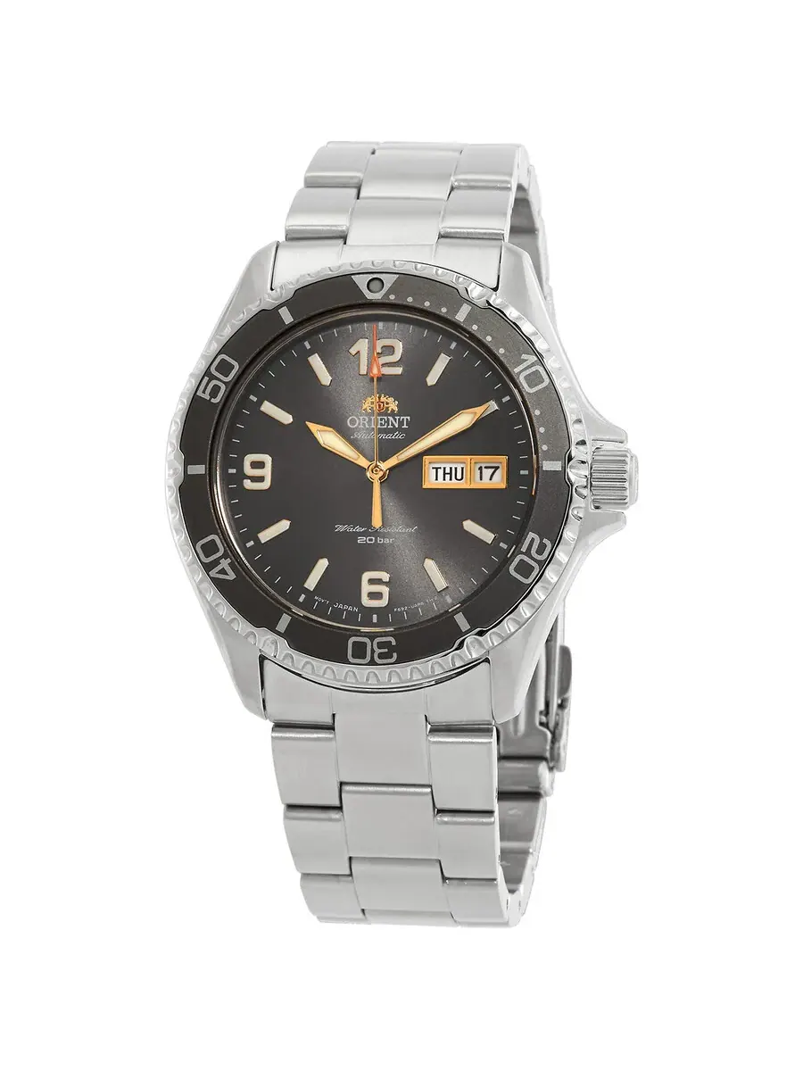 Мужские часы Orient Automatic с черным циферблатом RA-AA0819N19B — серебристый
