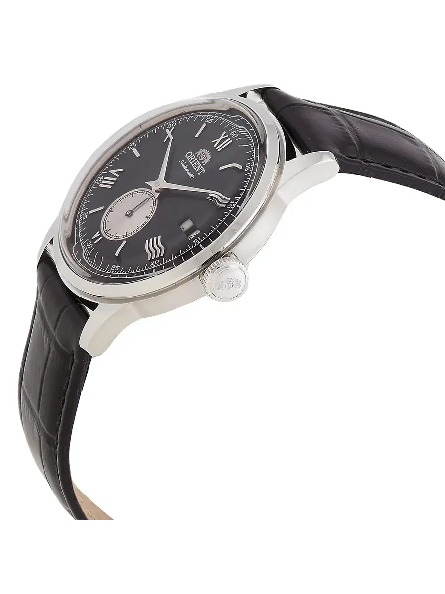 Мужские часы Orient Bambino Automatic с черным циферблатом RA-AP0101B30B — изображение 2 из 3, оттенок серебряный