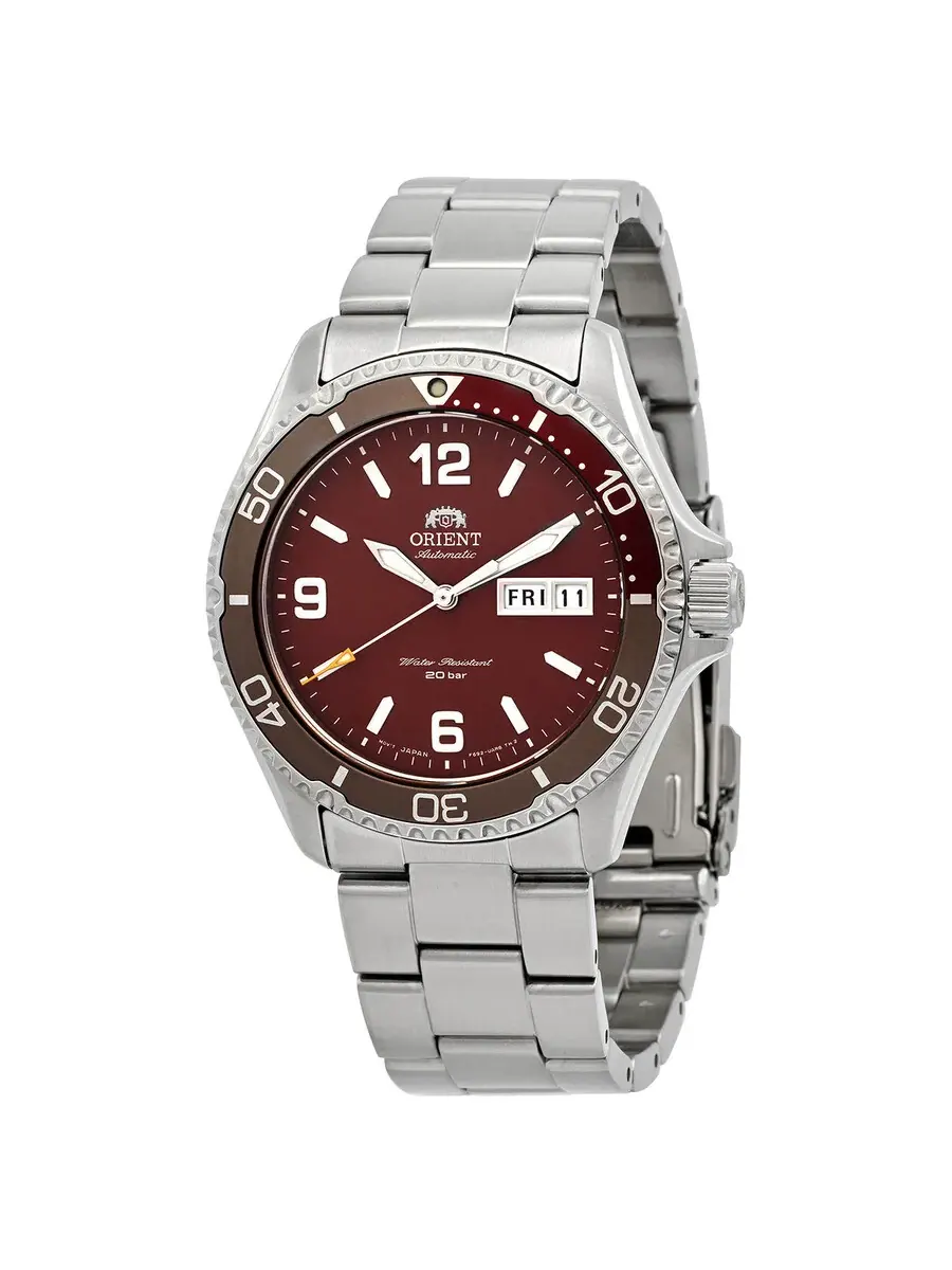 Мужские часы Orient Automatic с красным циферблатом RA-AA0820R19B — серебристый