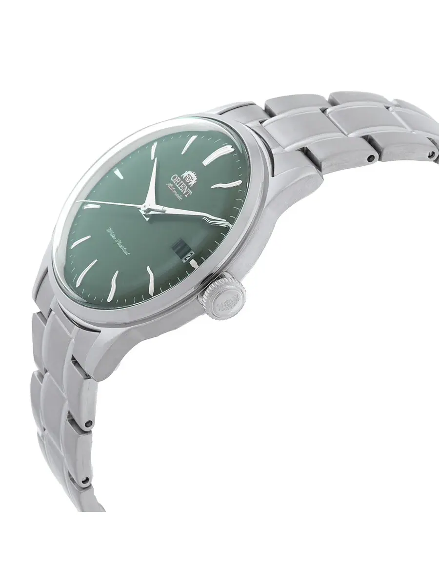 Часы Orient Bambino Automatic с зеленым циферблатом RA-AC0M09E — изображение 2 из 3, оттенок серебряный