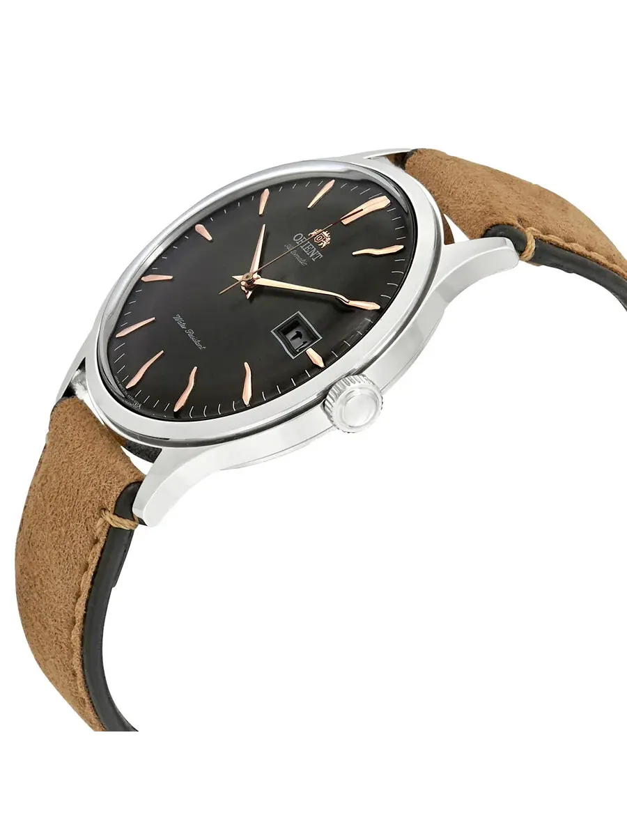 Мужские часы Orient Bambino Version 4 Automatic с серым циферблатом FAC08003A0 — изображение 2 из 3, оттенок серебряный
