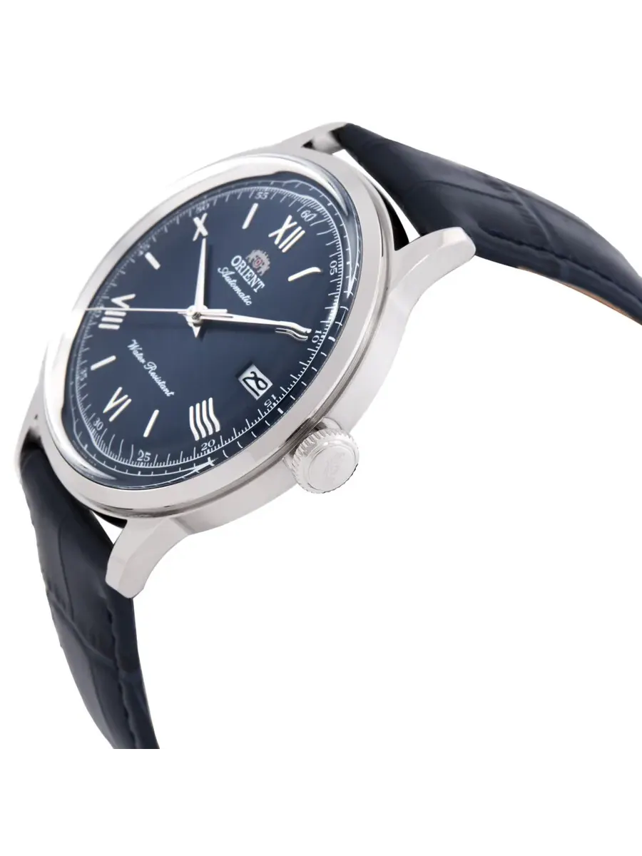 Мужские механические часы Orient Classic с синим циферблатом RA-AC0024L30B — изображение 2 из 3, оттенок серебряный
