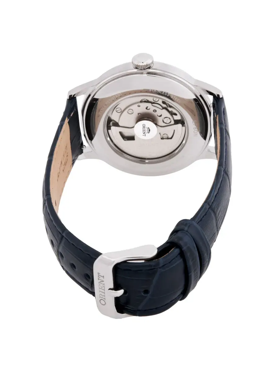 Мужские механические часы Orient Classic с синим циферблатом RA-AC0024L30B — изображение 3 из 3, оттенок серебряный