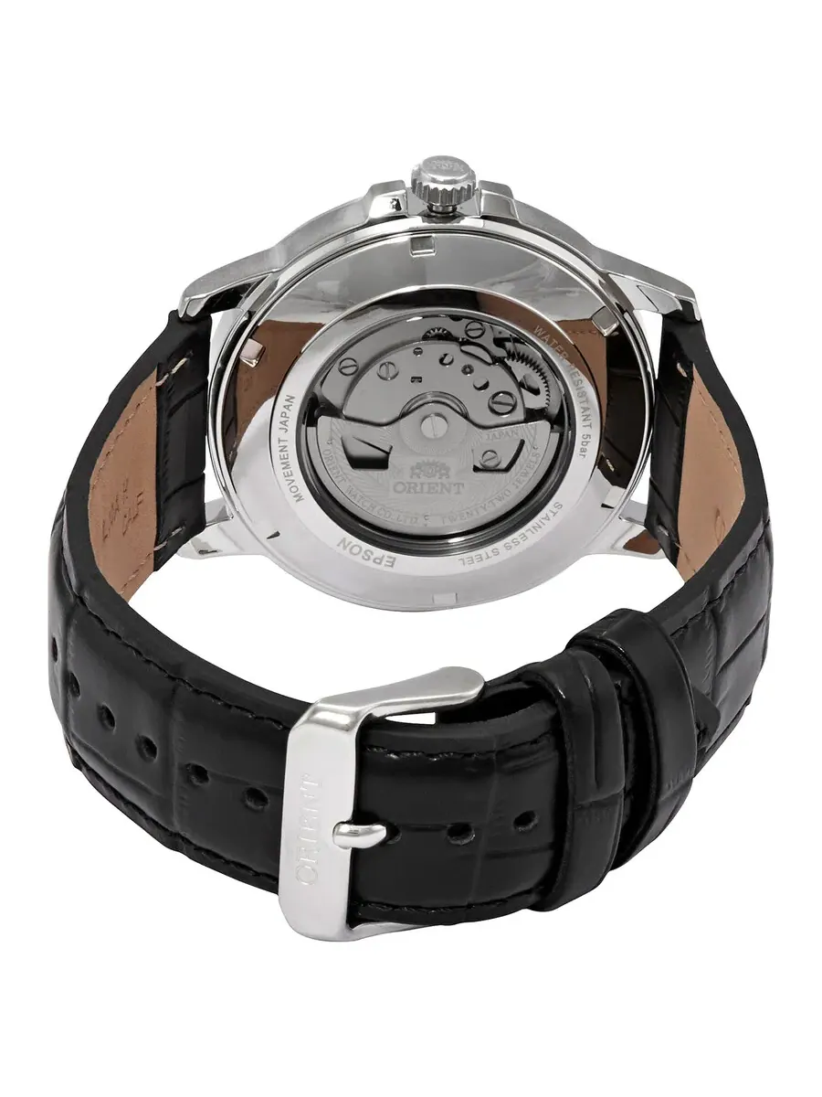 Мужские механические часы Orient Contemporary с черным циферблатом RA-AA0C04B19B — изображение 3 из 3, оттенок серебряный