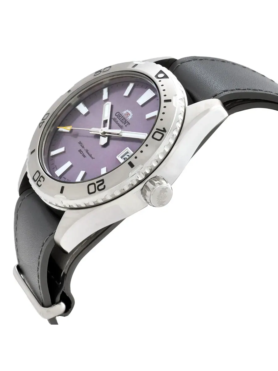 Мужские часы Orient Sport Automatic с сиреневым циферблатом RA-AC0Q07V10B — изображение 2 из 3, оттенок серебряный