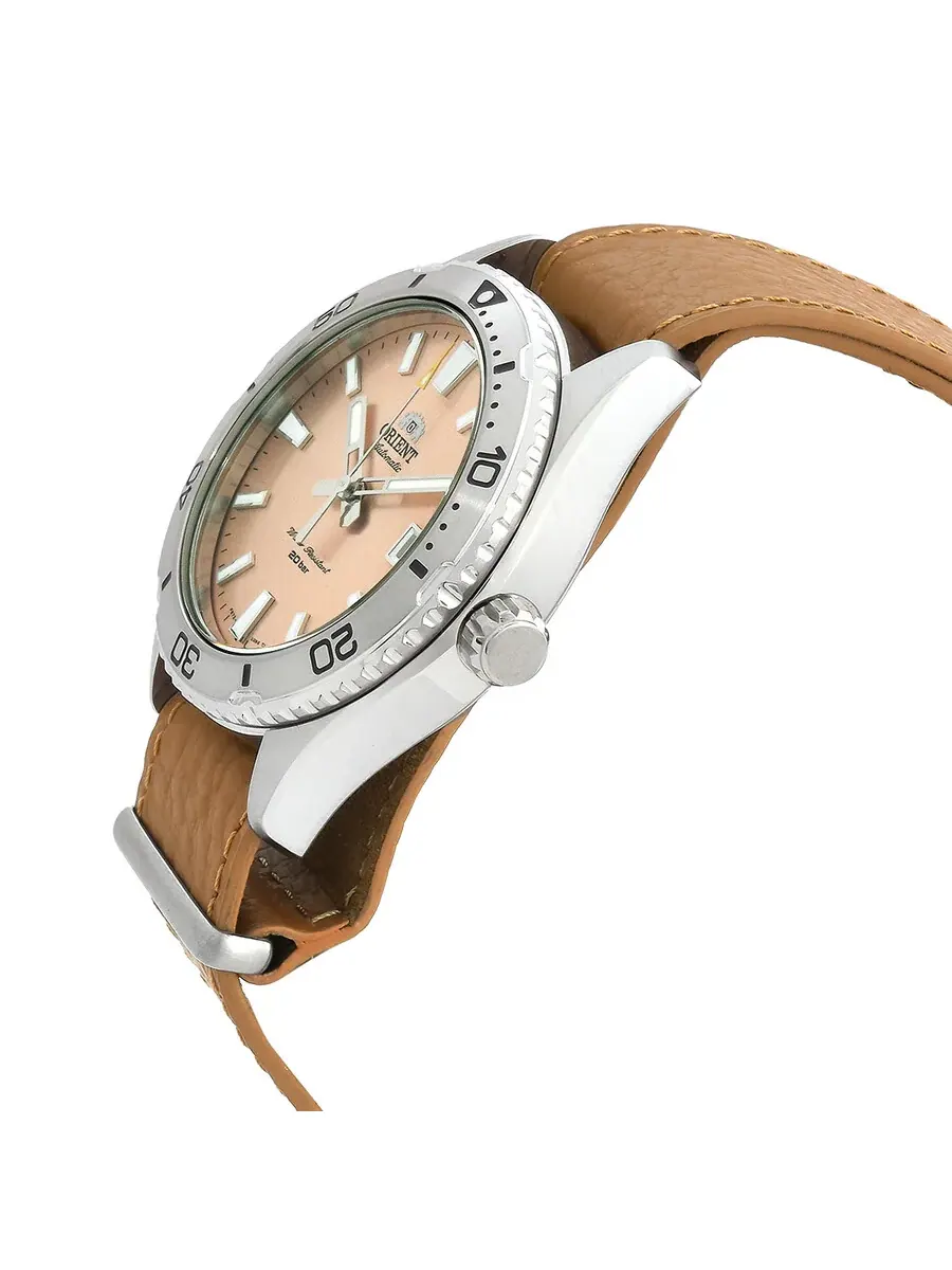 Мужские часы Orient Sports Automatic с абрикосовым циферблатом RA-AC0Q05P10B — изображение 2 из 3, оттенок серебряный