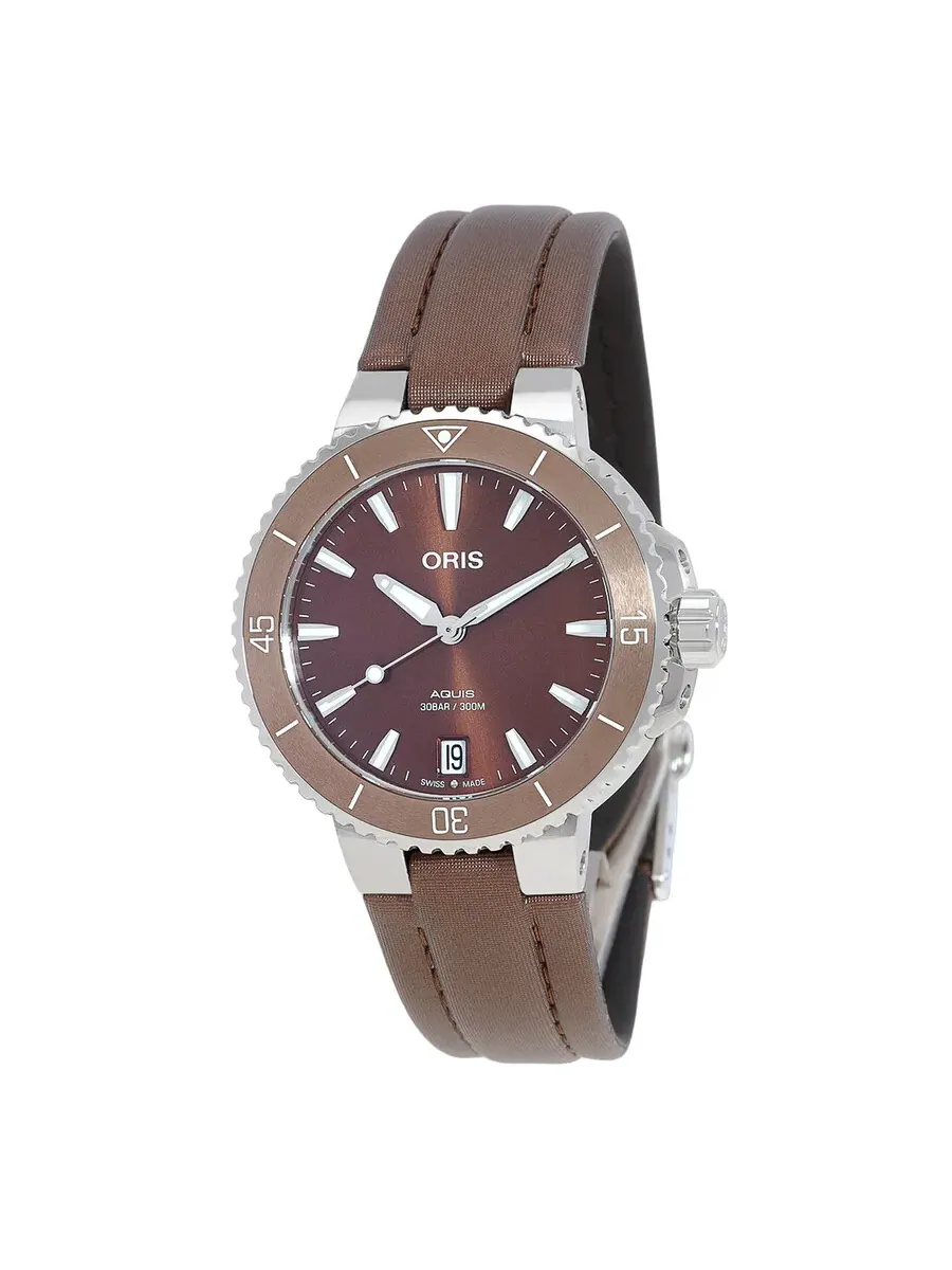 Часы Oris Aquis Automatic с коричневым циферблатом 01 733 7731 4156-07 3 18 01FC — коричневый