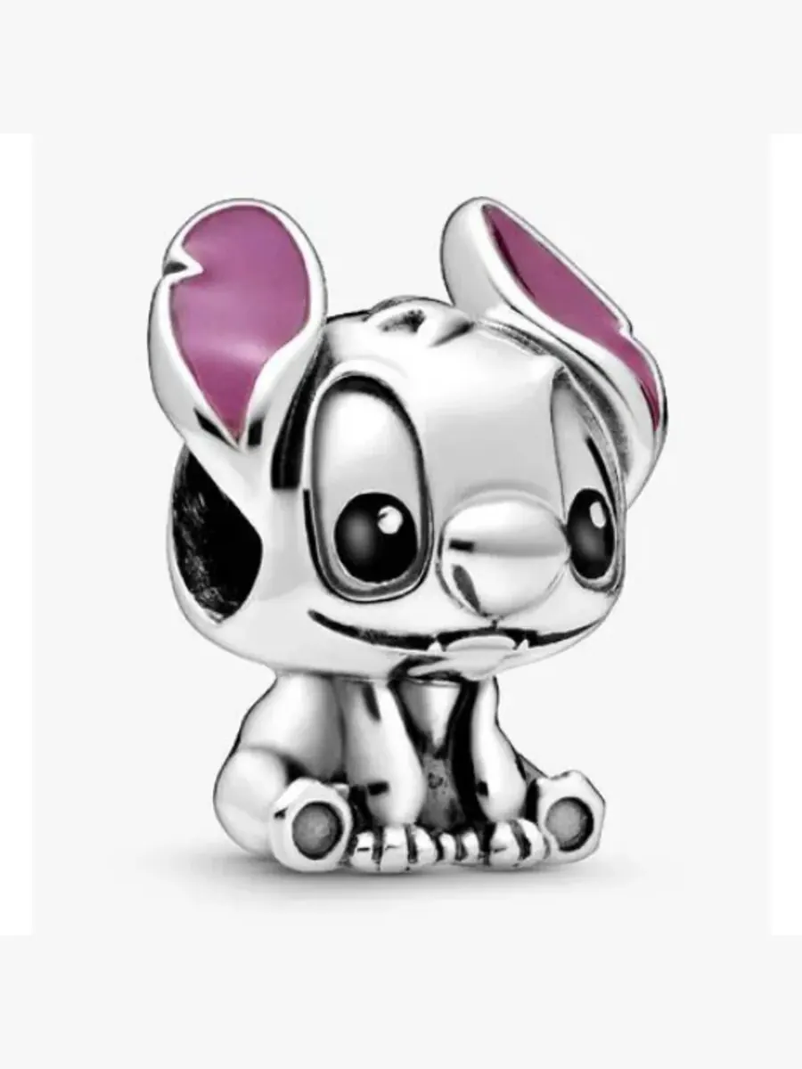 Подвеска Pandora Disney Stitch из серебра с черной и фиолетовой эмалью