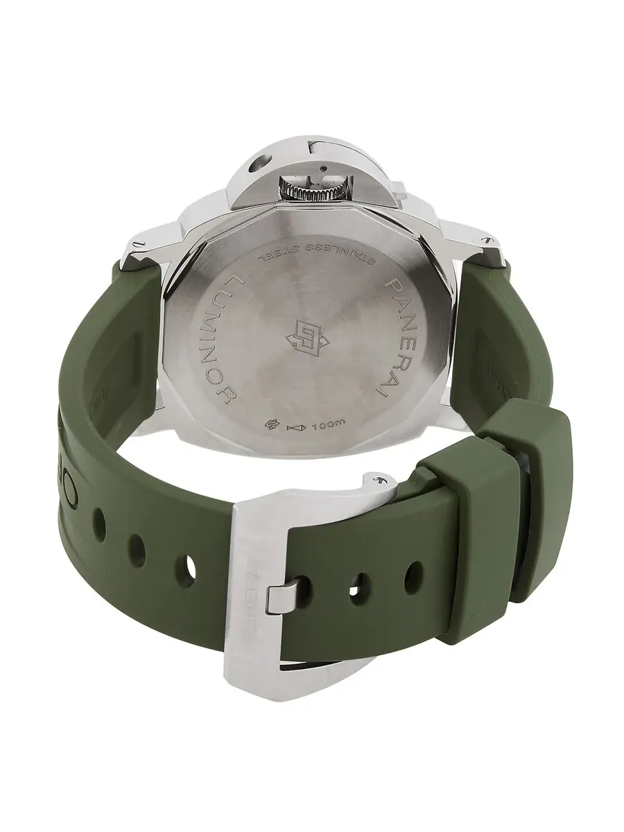 Мужские часы Panerai Luminor 44 мм Base Logo Automatic с белым циферблатом PAM01087 — изображение 3 из 3, оттенок серебряный