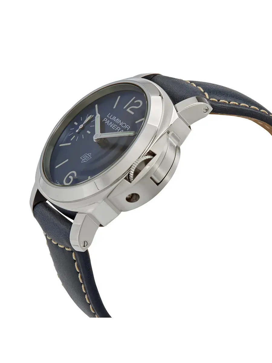 Мужские часы Panerai Luminor Blu Mare с ручным заводом и синим циферблатом PAM01085 — изображение 2 из 4, оттенок серебряный