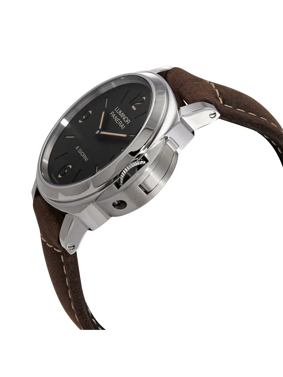 Мужские часы Panerai Luminor 8 Giorni с ручным заводом, черным циферблатом, 44 мм, модель PAM00914 — изображение 2 из 3