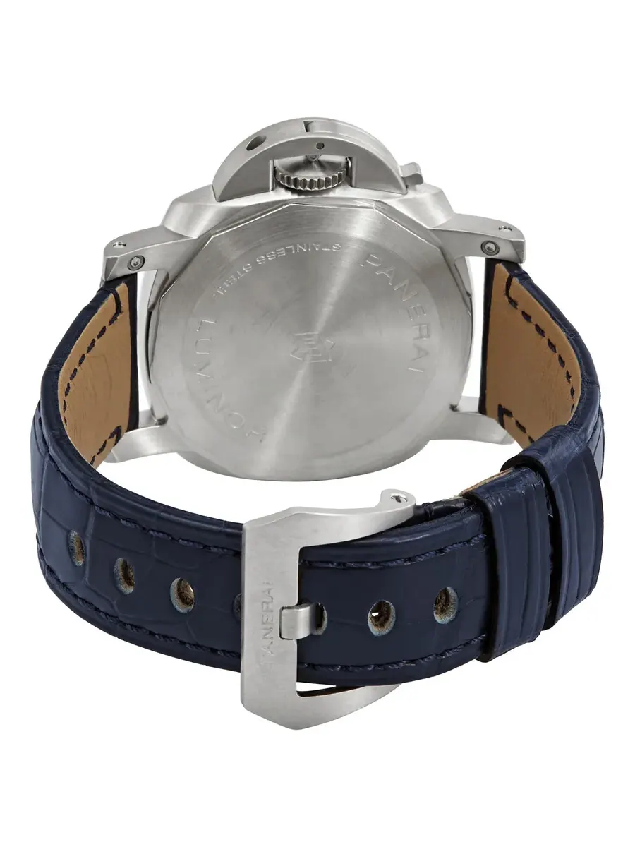 Мужские часы Panerai Luminor Marina Automatic с синим циферблатом PAM01393 — изображение 3 из 6, оттенок серебряный