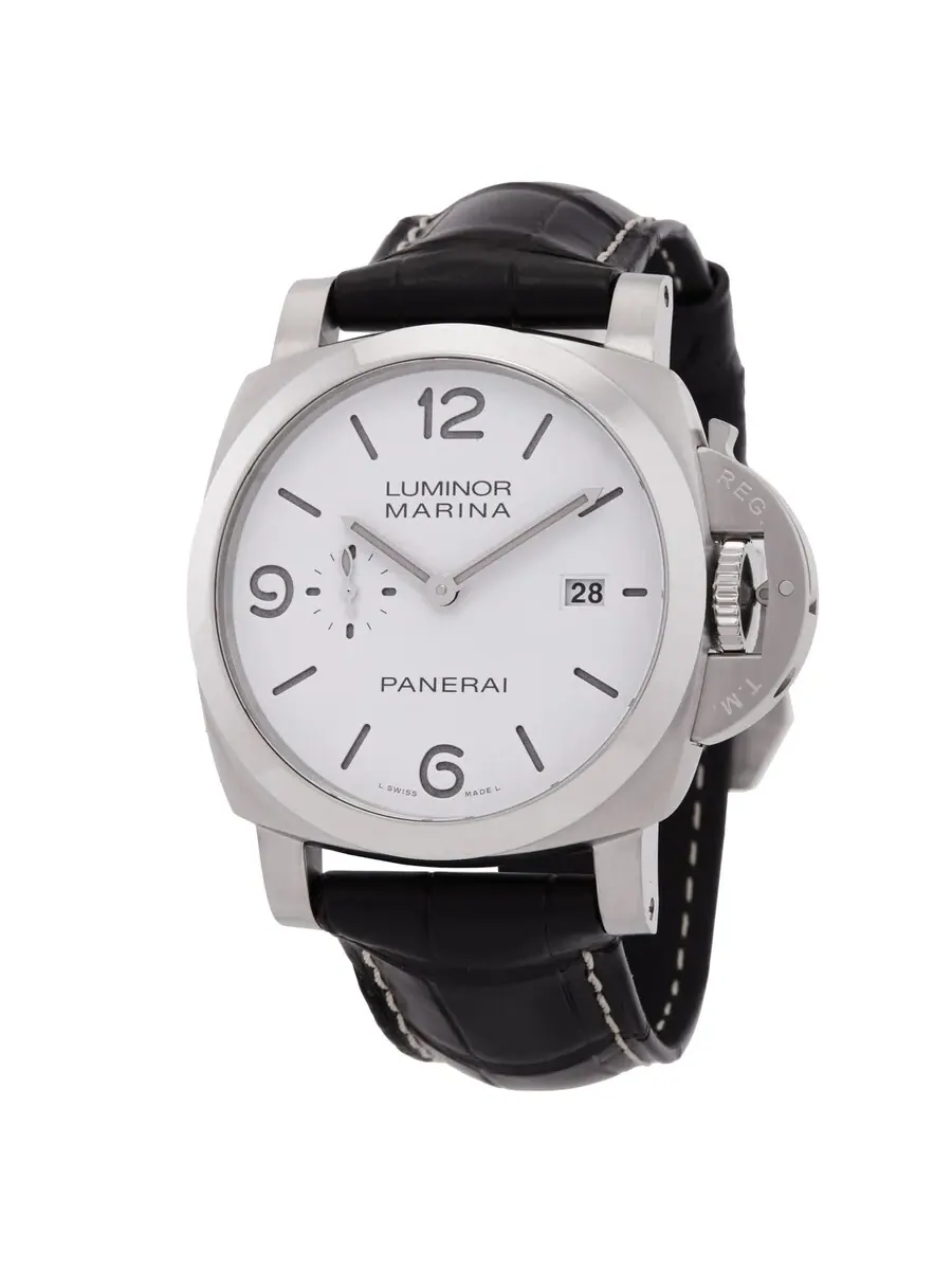 Мужские автоматические часы Panerai Luminor Marina с белым циферблатом PAM03314