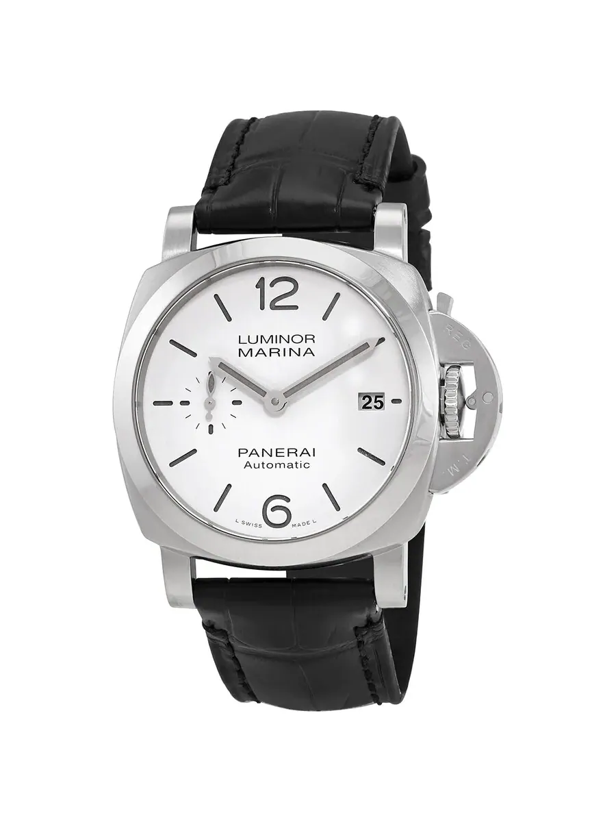 Мужские часы Panerai Luminor Quaranta Automatic с белым циферблатом PAM01371