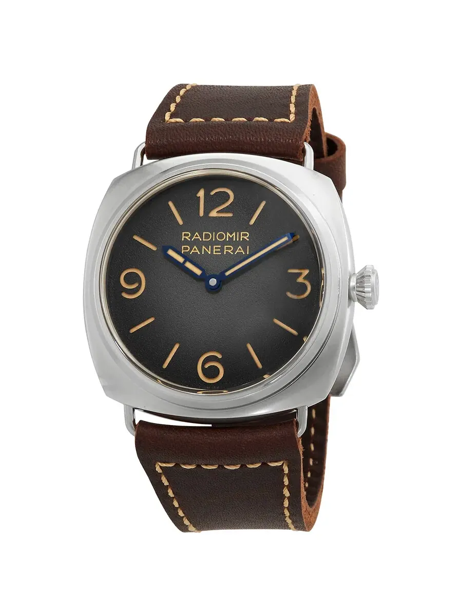 Мужские часы Panerai Radiomir с ручным заводом, черным циферблатом, модель PAM01334