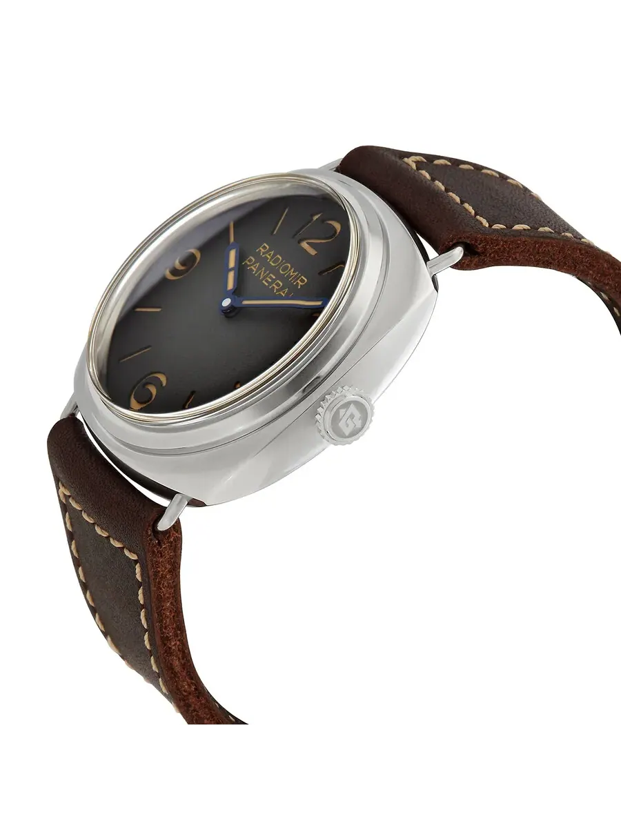 Мужские часы Panerai Radiomir с ручным заводом, черным циферблатом, модель PAM01334 — изображение 2 из 3, оттенок серебряный