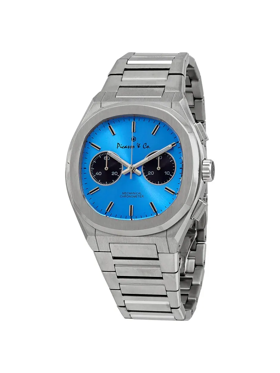 Мужские часы с ручным заводом Picasso and Co Chairman II Chronograph PWCH2BLSS — серебристый
