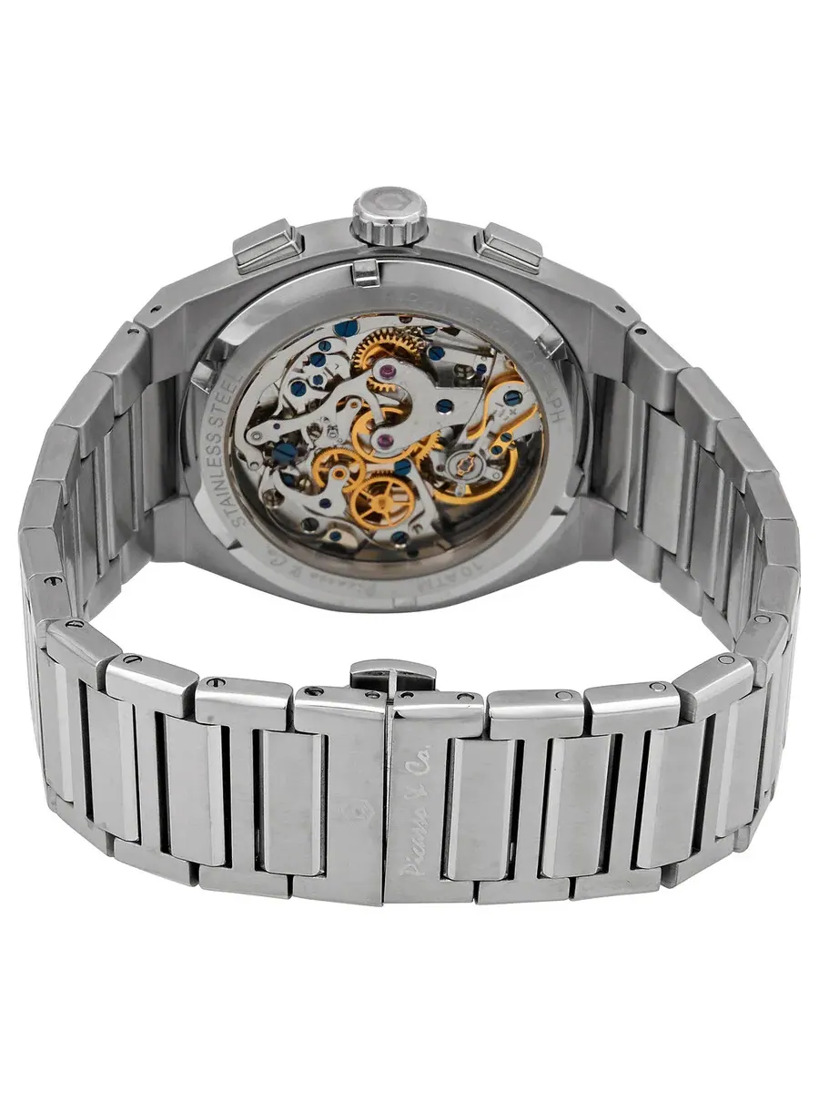 Мужские часы с ручным заводом Picasso and Co Chairman II Chronograph PWCH2BLSS — изображение 3 из 3, оттенок серебряный