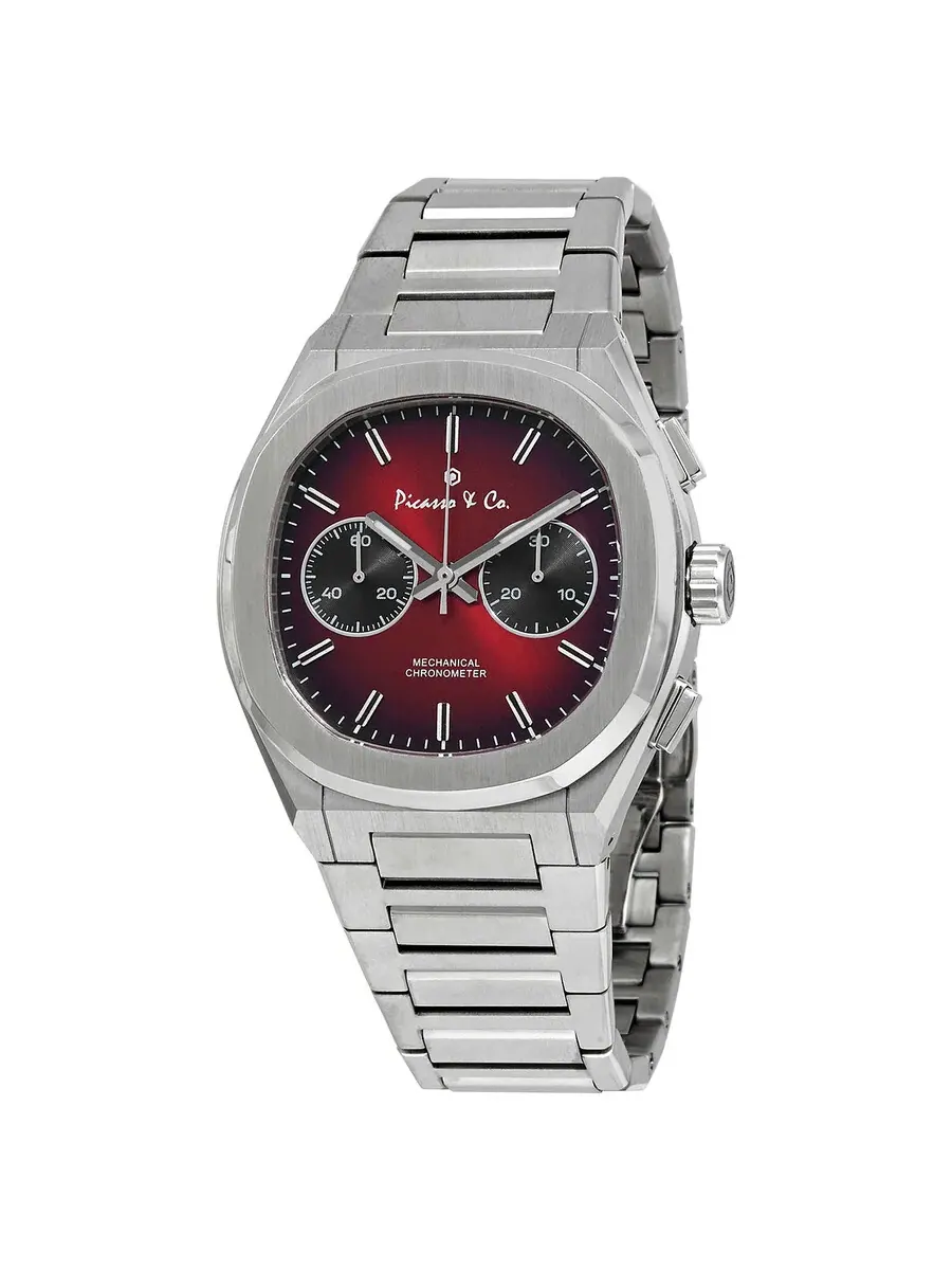 Мужские часы с ручным заводом Picasso and Co Chairman II Chronograph PWCH2RDSS — серебристый