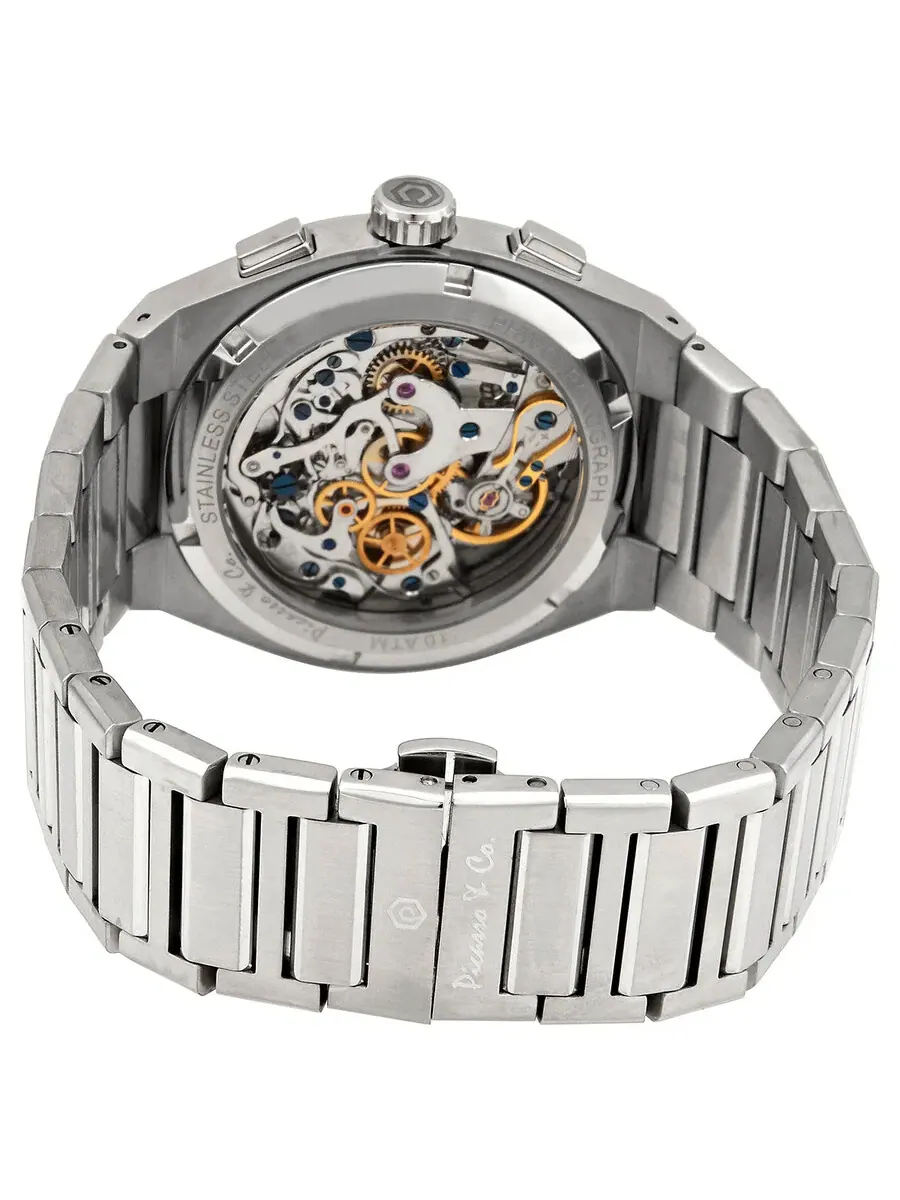 Мужские часы с ручным заводом Picasso and Co Chairman II Chronograph PWCH2SLSS — изображение 3 из 3, оттенок серебряный