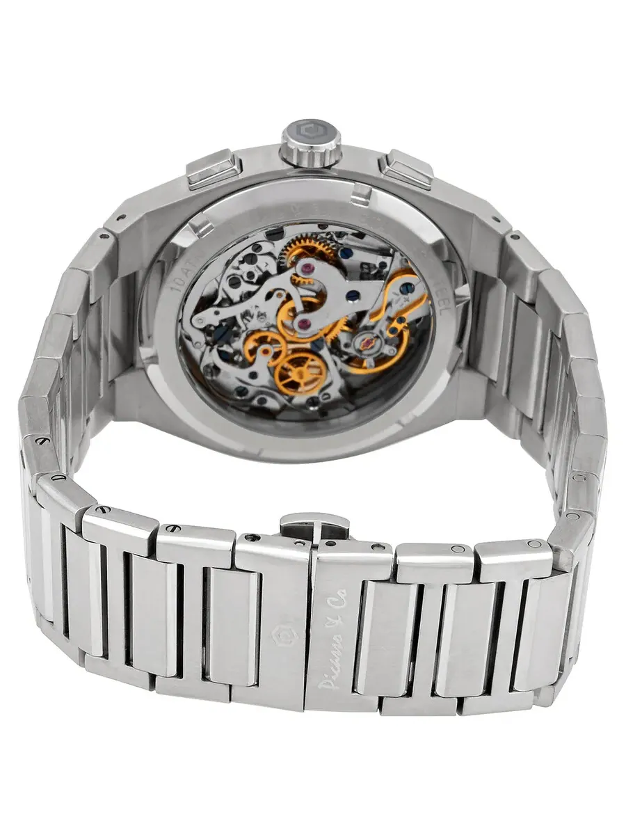 Мужские часы с ручным заводом Picasso and Co Chairman II Chronograph PWCH2TRSS — изображение 3 из 3, оттенок серебряный