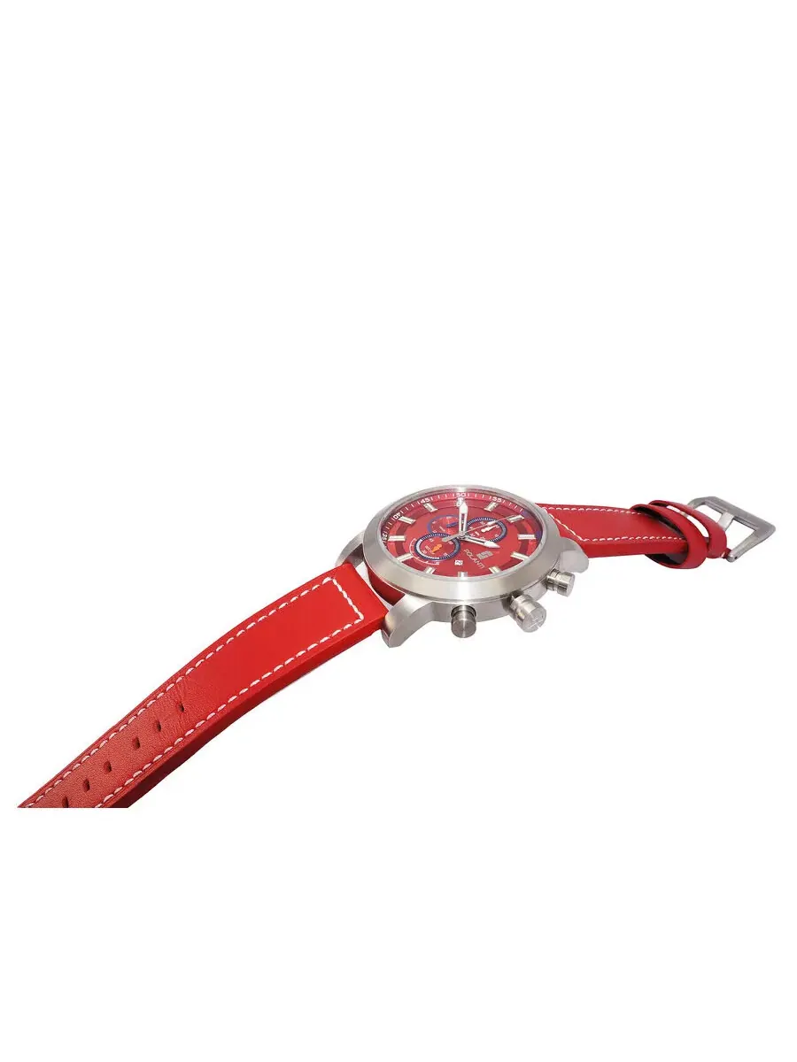 Мужские часы Polanti Rogue Chronograph Quartz с красным циферблатом RG0001M-SS — изображение 3 из 4, оттенок серебряный