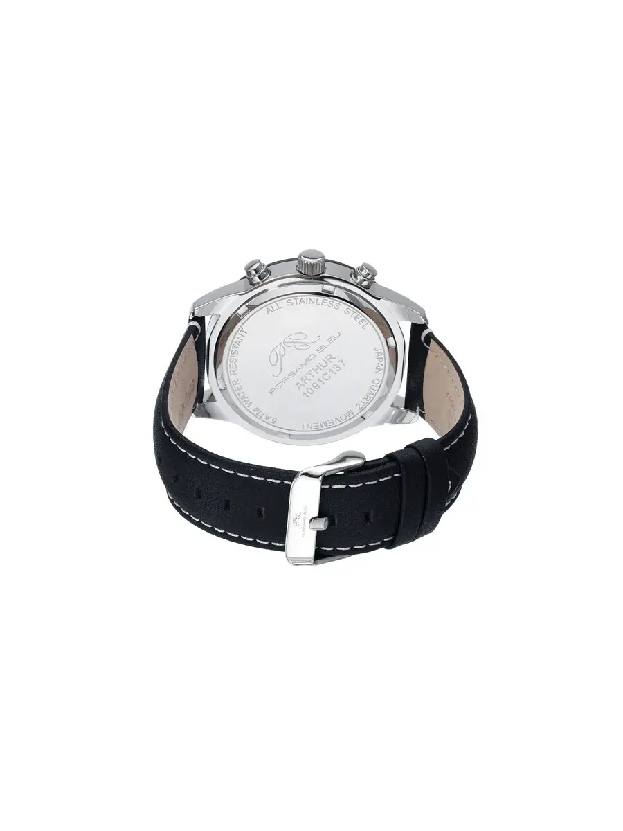 Мужские часы Porsamo Bleu Arthur Chronograph Quartz с синим циферблатом 1091CARL — изображение 4 из 6, оттенок серебряный