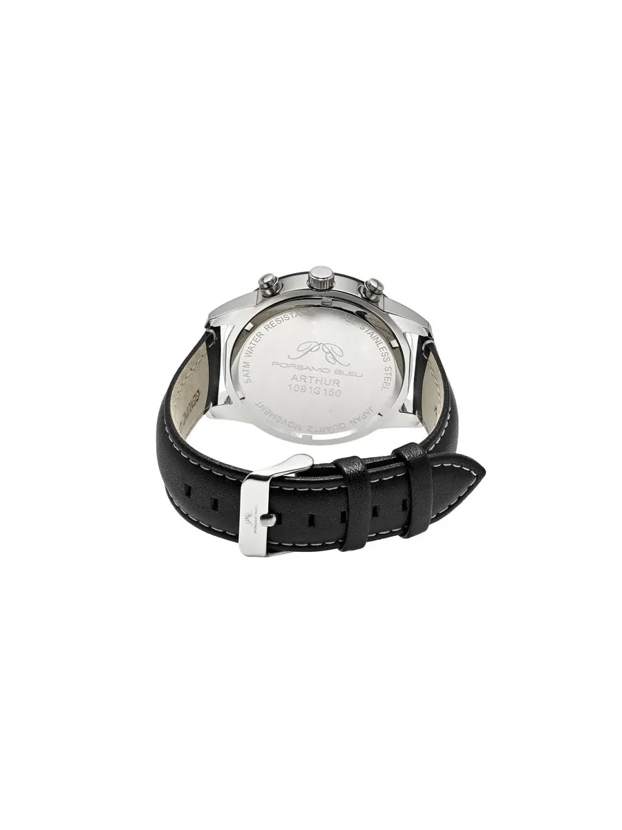 Мужские часы Porsamo Bleu Arthur Chronograph Quartz 1091GARL — изображение 4 из 6, оттенок черный