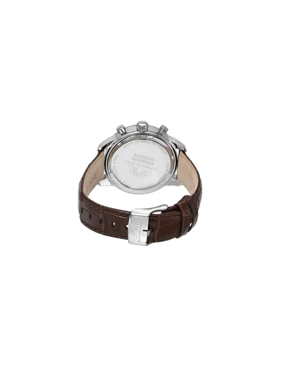 Мужские часы Porsamo Bleu Brandon Chronograph Quartz с черным циферблатом 1012CBRL — изображение 4 из 6, оттенок черный