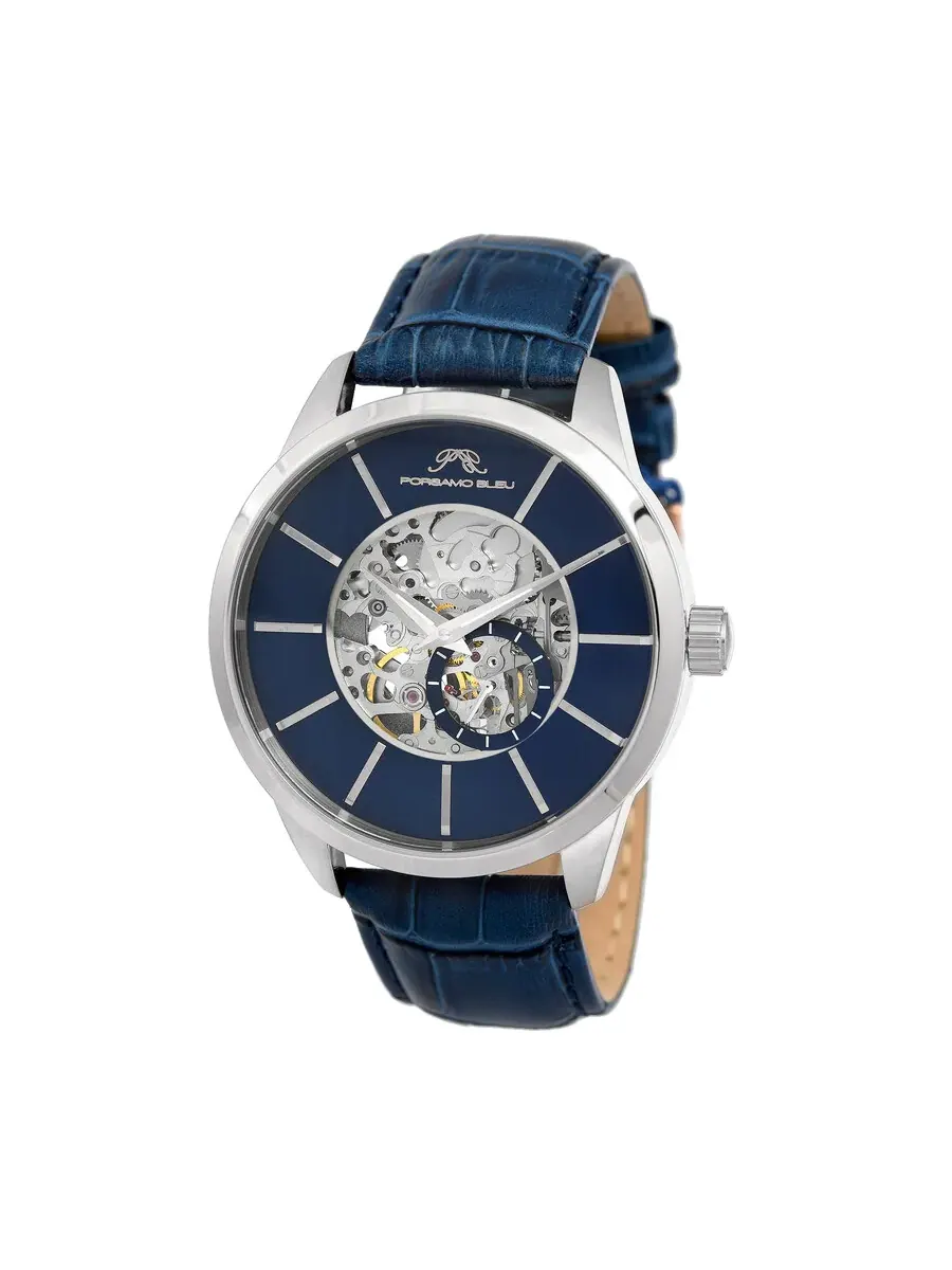 Мужские автоматические часы Porsamo Bleu Cassius с синим циферблатом, модель 802ACAL