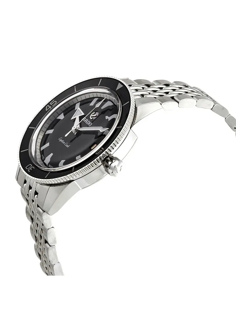 Мужские часы Rado Captain Cook Automatic с черным циферблатом R32505153 — изображение 2 из 3, оттенок серебряный