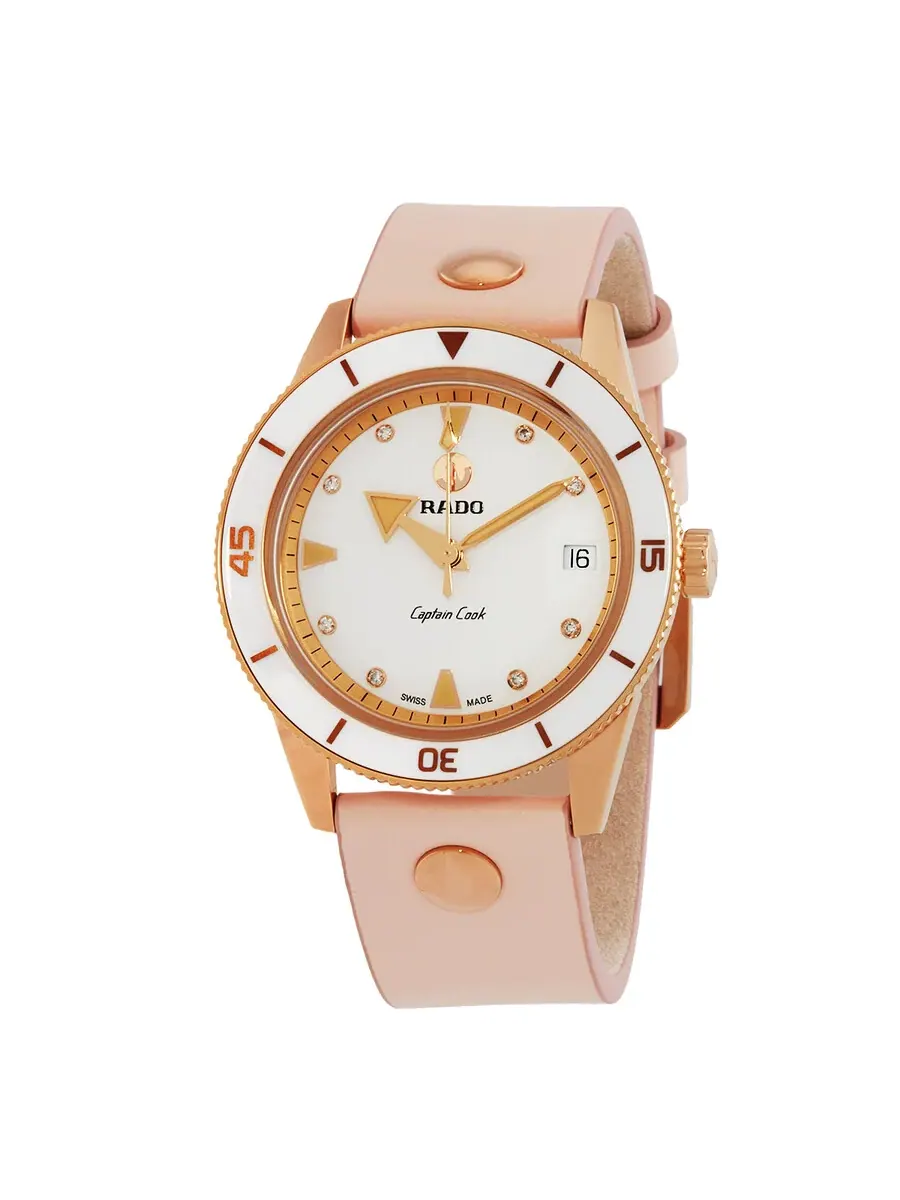 Женские часы Rado Captain Cook Automatic с белым циферблатом и бриллиантами R32139708