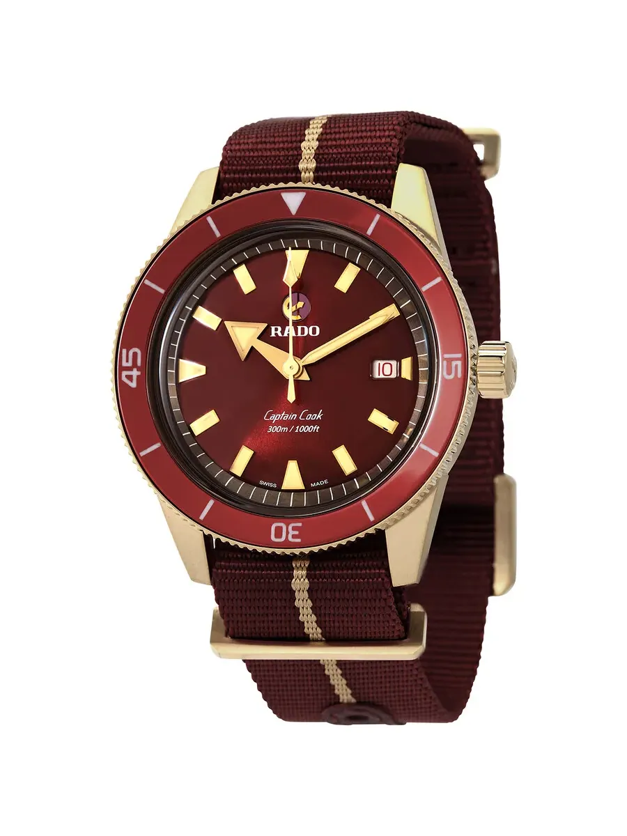 Мужские часы Rado Captain Cook Automatic с красным циферблатом R32504407