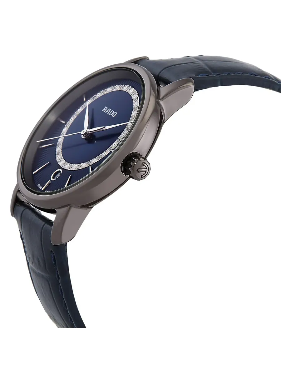 Женские часы Rado Diamaster с кварцевым механизмом и синим циферблатом R14064725 — изображение 2 из 3, оттенок синий