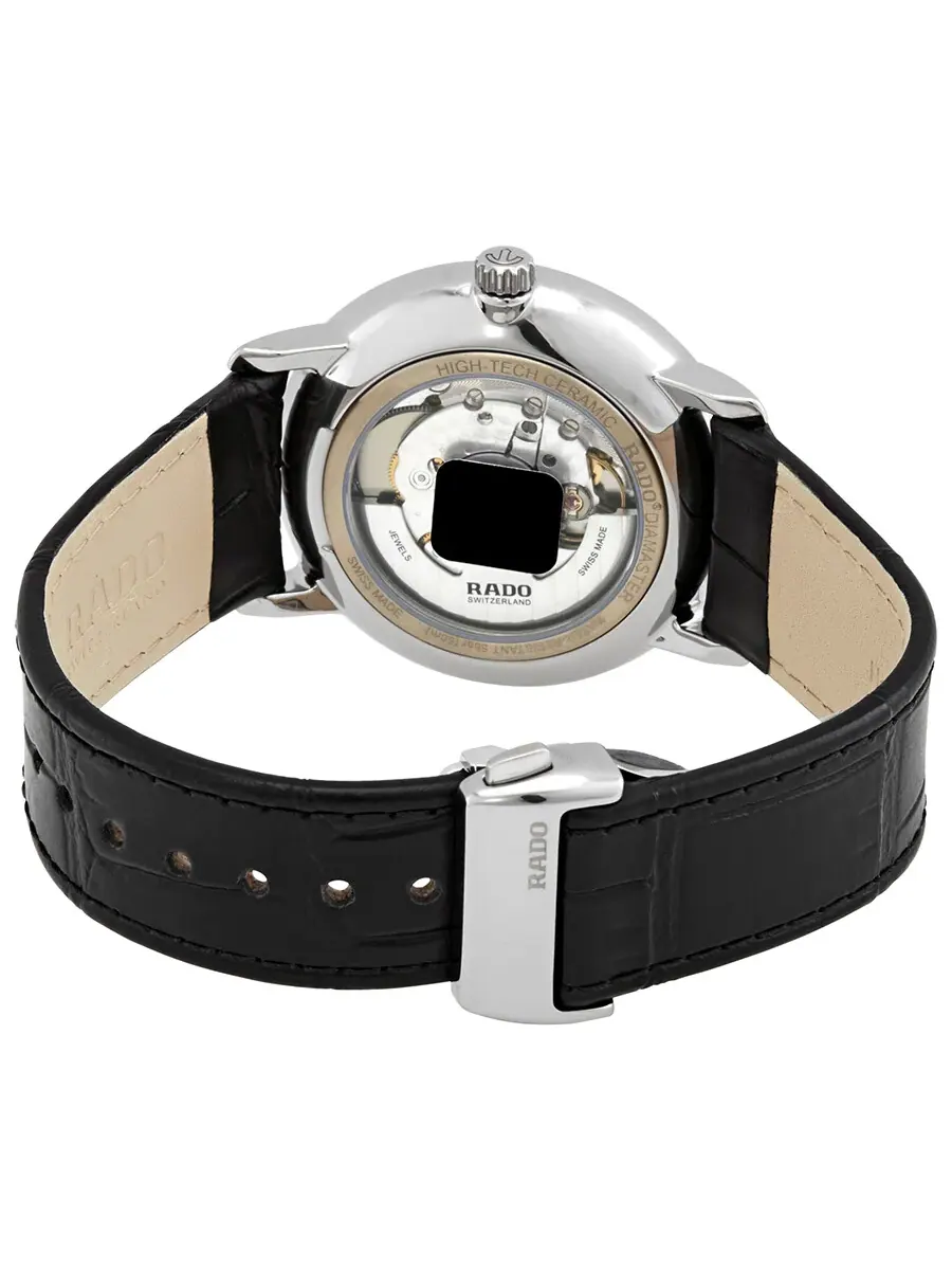Мужские часы Rado DiaMaster Thinline Automatic с белым циферблатом R14067036 — изображение 3 из 3, оттенок серебряный