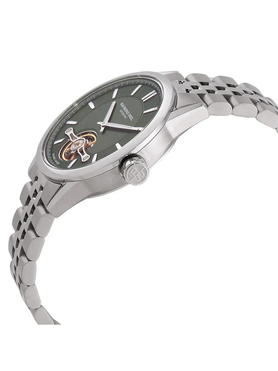 Мужские автоматические часы Raymond Weil Freelancer с зеленым циферблатом, модель 2781-ST-52051 — изображение 2 из 3