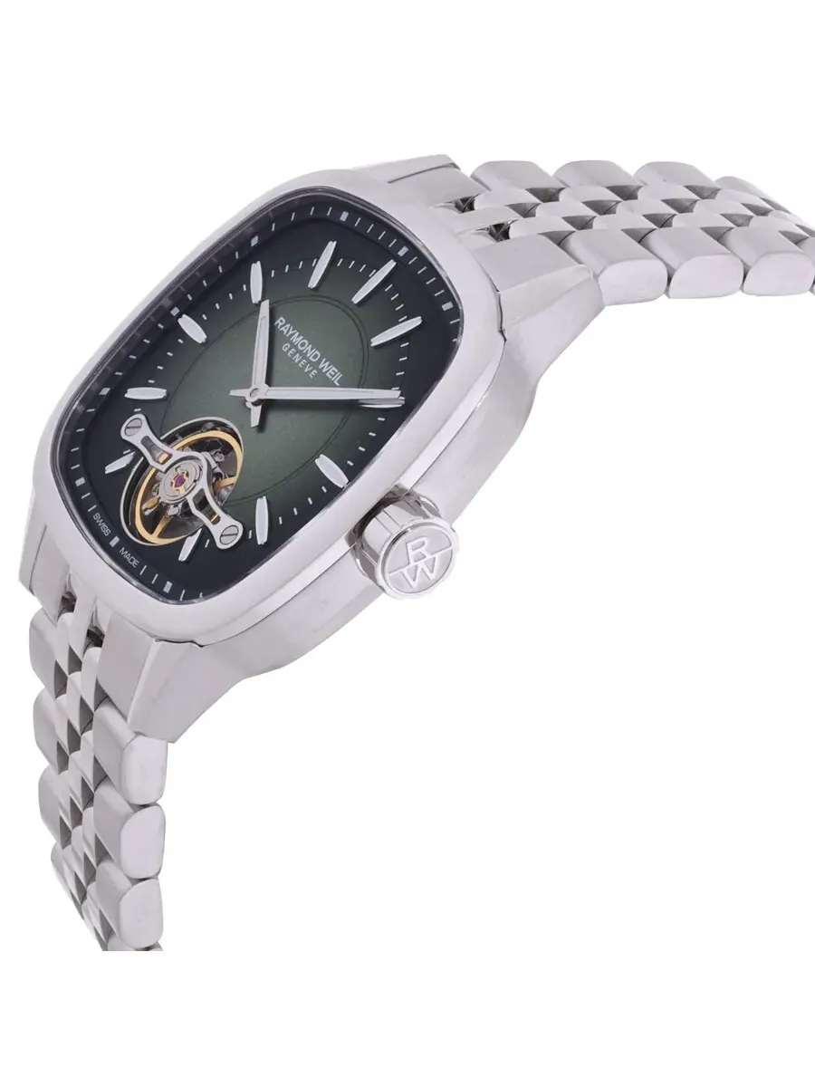 Мужские автоматические часы Raymond Weil Freelancer с зеленым циферблатом, модель 2790-ST-52051 — изображение 2 из 3
