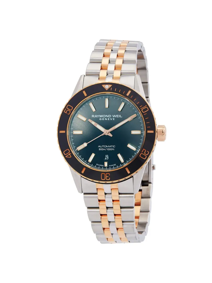 Мужские часы Raymond Weil Freelancer Automatic с серым циферблатом 2775-S51-20051 — черный
