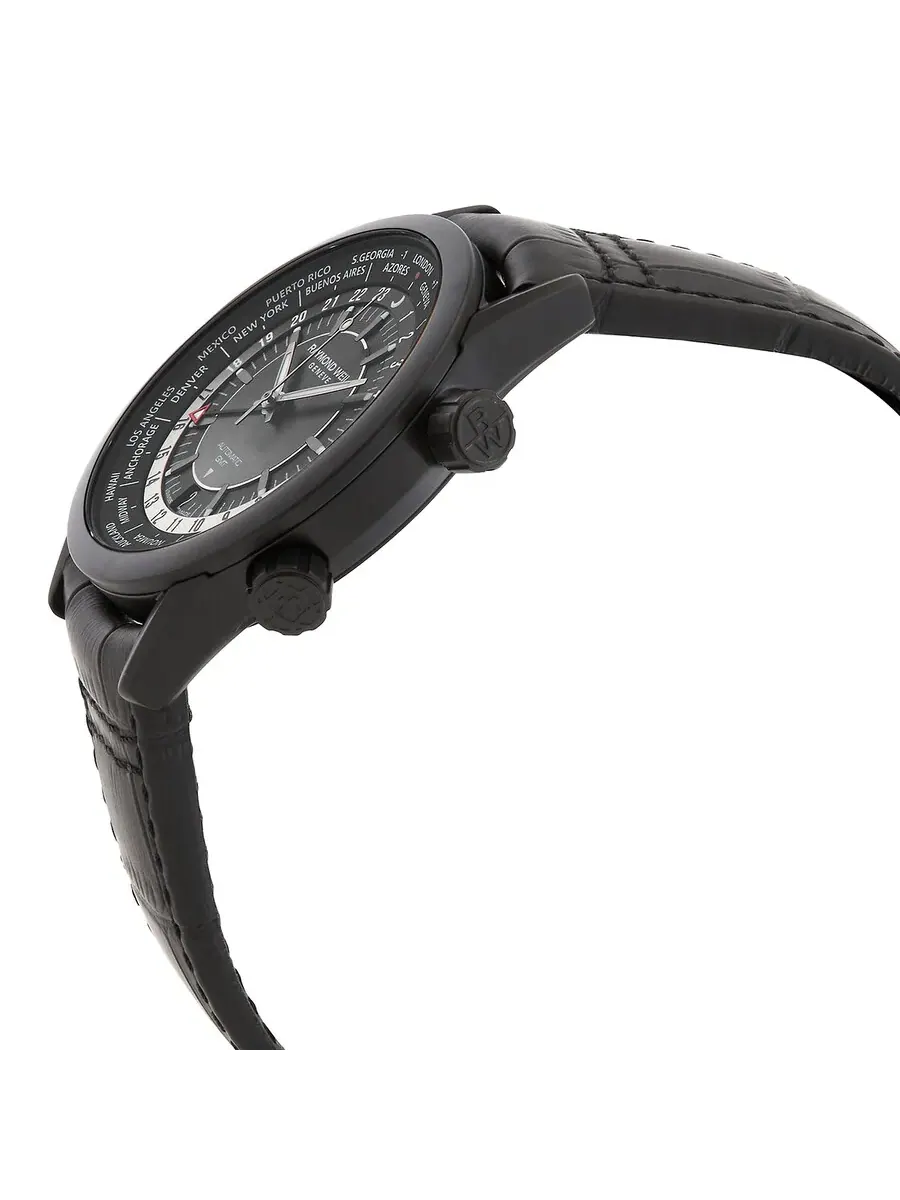 Мужские автоматические часы Raymond Weil Frelancer GMT с черным циферблатом, модель 2765-BKC-20001 — изображение 2 из 4