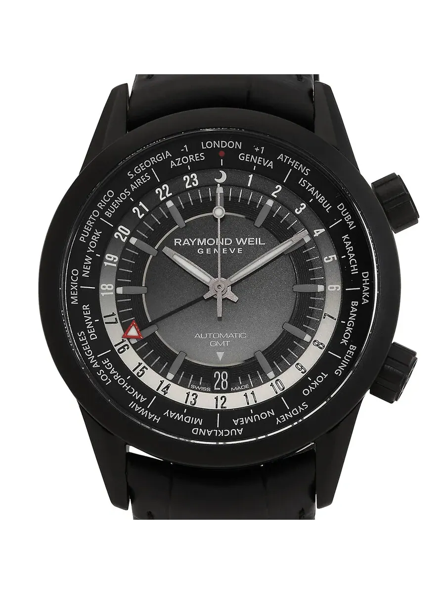 Мужские автоматические часы Raymond Weil Frelancer GMT с черным циферблатом, модель 2765-BKC-20001 — изображение 4 из 4