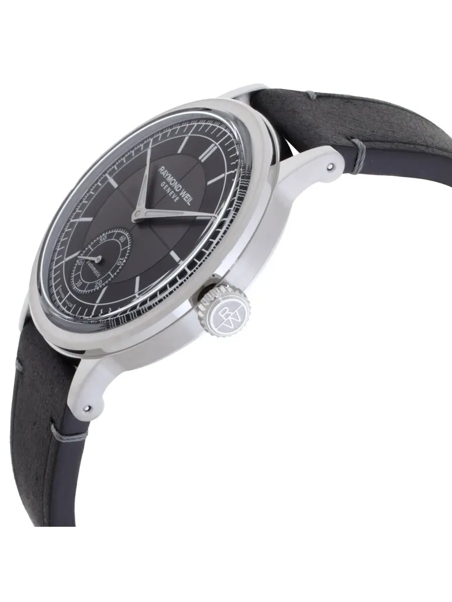 Мужские часы Raymond Weil Millesime Automatic с черным циферблатом 2930-STC-60001 — изображение 2 из 3, оттенок серебряный