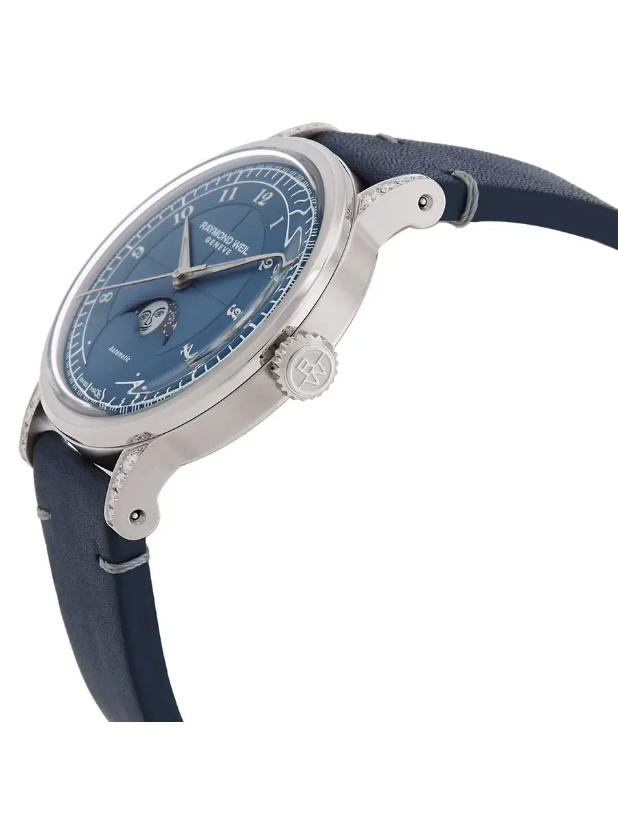 Женские автоматические часы Raymond Weil Millesime с индикацией фаз Луны, модель 2145-SCS-05511 — изображение 2 из 3
