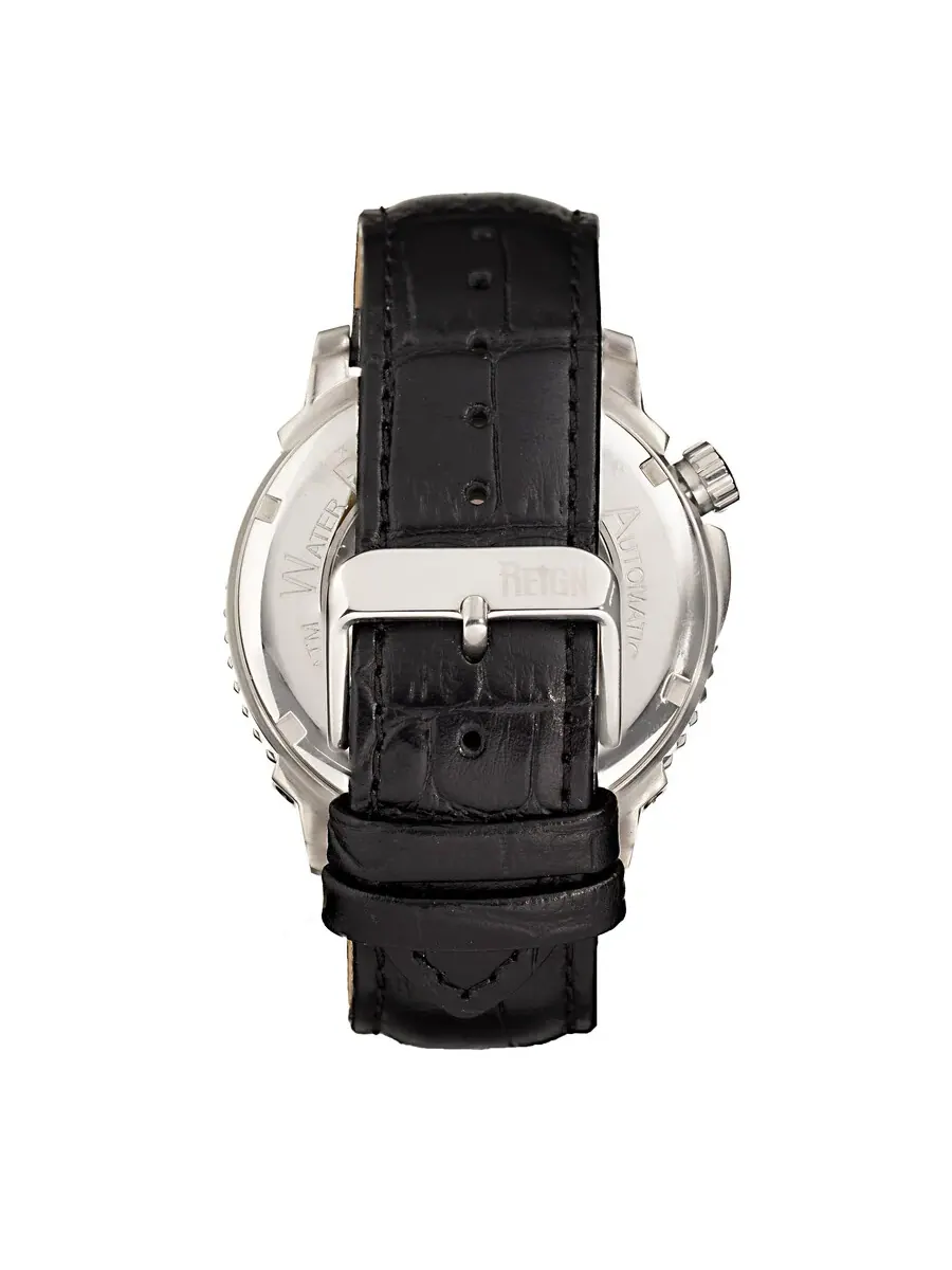 Мужские часы Reign Bauer Automatic с черным циферблатом REIRN6002 — изображение 2 из 3, оттенок серебряный