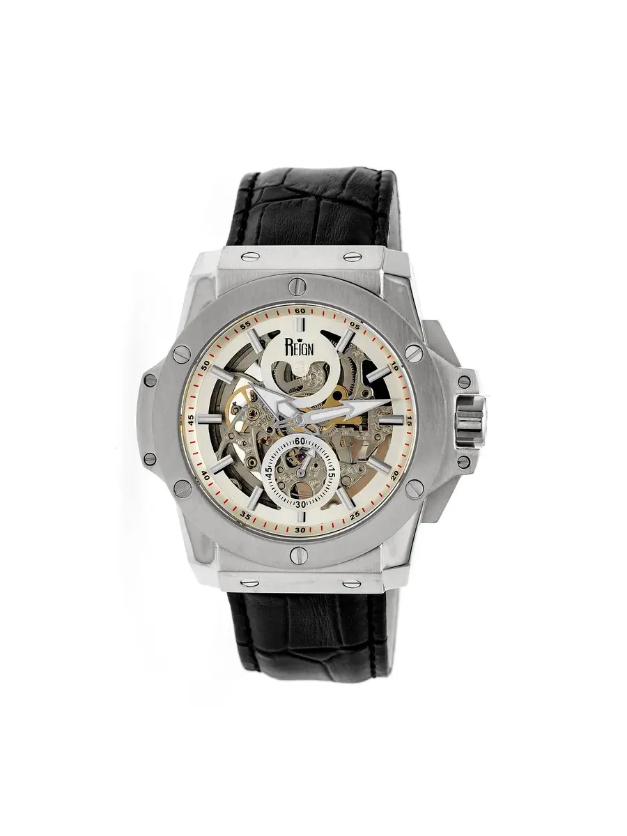 Мужские часы Reign Commodus Automatic с серебристым циферблатом REIRN4001